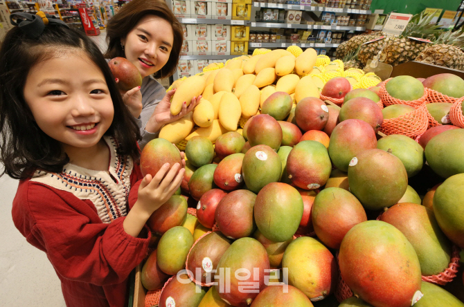 [포토] 이마트, '망고랑 애플망고 들여가세요'