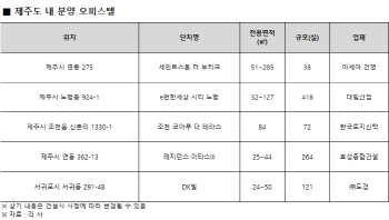 작년 제주도 오피스텔 임대수익률 9%…전국 2위