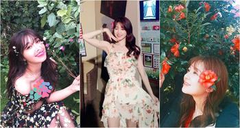 봄나들이 헤어스타일, 정은지 전효성 백진희 처럼 플라워 포인트