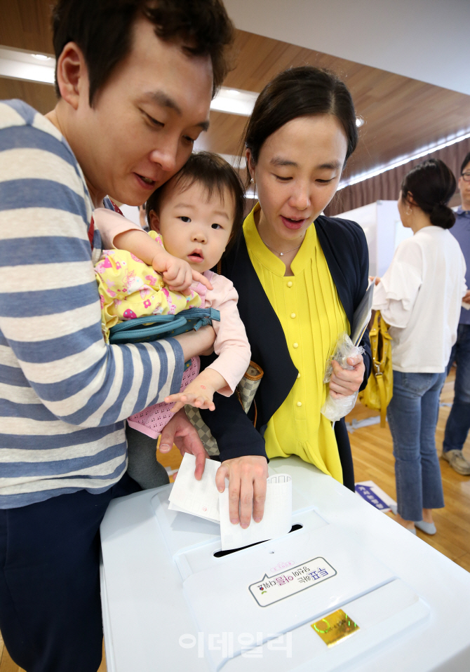 [포토]'온 가족이 함께하는 제 19대 대통령선거 사전투표'