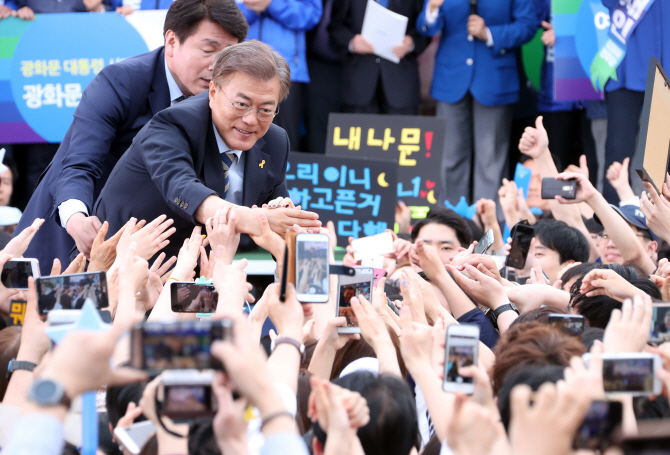 [르포]수도권 표심..文 강세에 安 추격(종합)