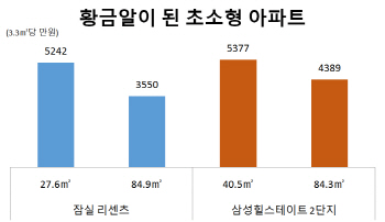 강남 '꼬마 아파트'가 떴다..3.3㎡당 5000만원 '훌쩍'