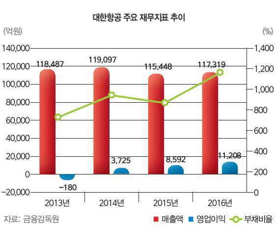 대한항공, 외부변수에 실적 출렁