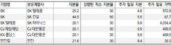 ⑥SK하이닉스·CJ대한통운 지분매입 걸린 法