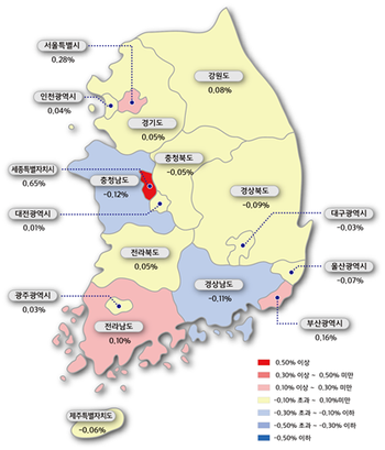 전국 아파트값 0.07%↑…서울-지방 양극화 뚜렷