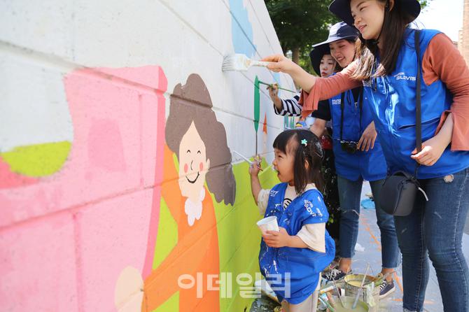 현대글로비스, '안전공감 벽화 그리기' 캠페인 펼쳐