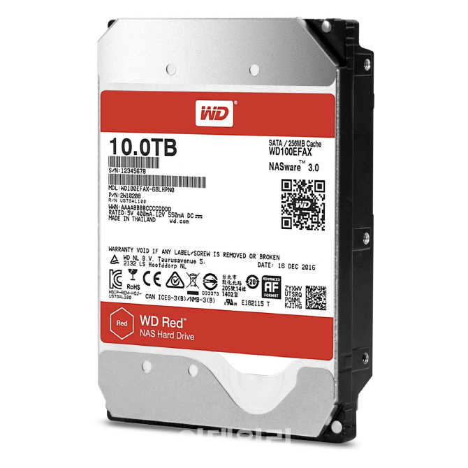 웨스턴디지털, 소규모 네트워크용 HDD `WD 레드·레드 프로` 10TB 출시