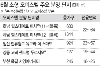 식지 않는 소형 오피스텔 '인기'… 상반기 거래 60% 차지