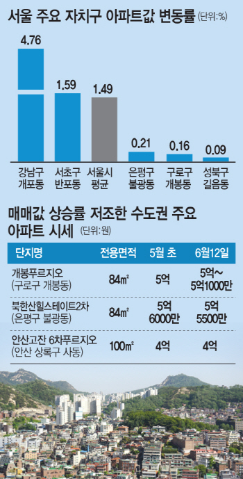 강건너 강남 집값 펄펄 끓을 때..우리 동네는 속만 부글부글