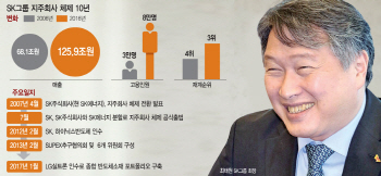 '지주사 전환 10년' 단단해진 최태원의 SK