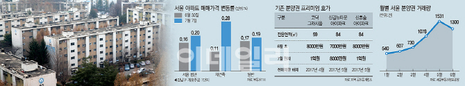 대출규제 시행 1주일.. 몸값 올리는 재건축·분양권 시장