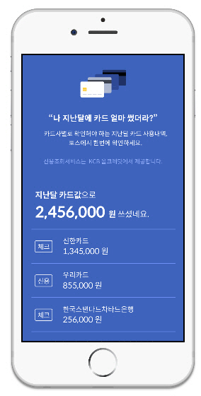 간편송금 '토스', 카드값 한번에 조회 '지난달 카드값' 서비스 출시