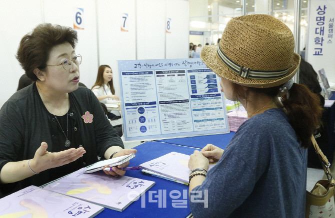 [포토]상명대 총장단, 수시대학입학정보박람회 직접상담