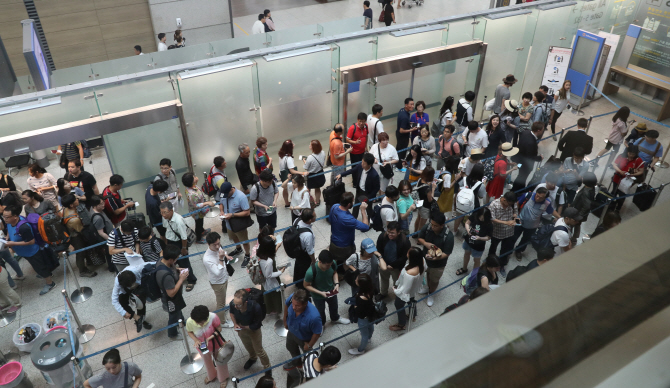 국내 관광 활성화한다더니..주말 동안 21만명 인천 출국