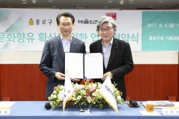 예술의전당·종로구 문화향유 확산 위한 MOU 체결