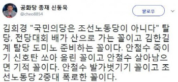 박근혜 제부 신동욱, 김희경 탈당 선언에 "안철수 죽이기 신호탄"