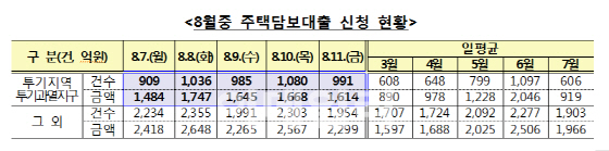 금융위 “투기지역 쏠림 주택담보대출 3일 이후 안정화”