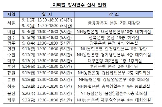 금감원, 17일부터 하반기 1사 1교 금융교육 강사 연수 접수