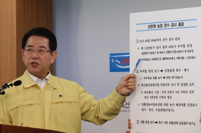 김영록 장관 "오늘부터 출하되는 모든 계란은 안전"