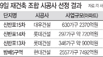 로또 청약만큼 뜨거운 건설업계 강남 재건축 수주전