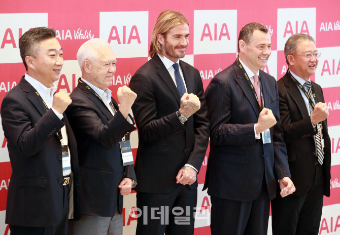 [포토]베컴과 함께하는 AIA 생명 헬스&웰니스 리더스 서밋 기자간담회 개최