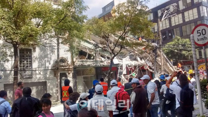 멕시코 지진 피해 현장 공개 '재앙이 덮쳤다'
