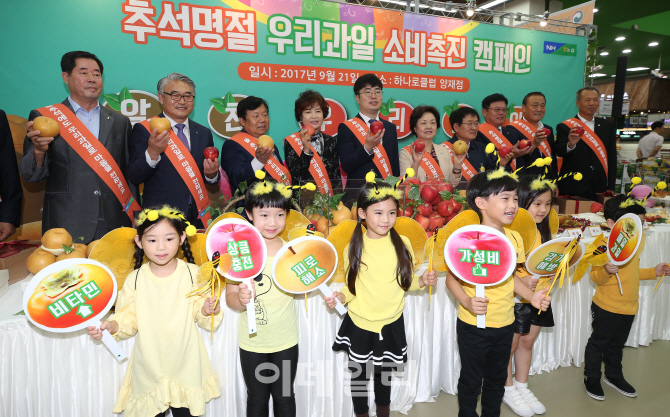 [포토]농협, '추석명절 우리과일 소비촉진 캠페인'