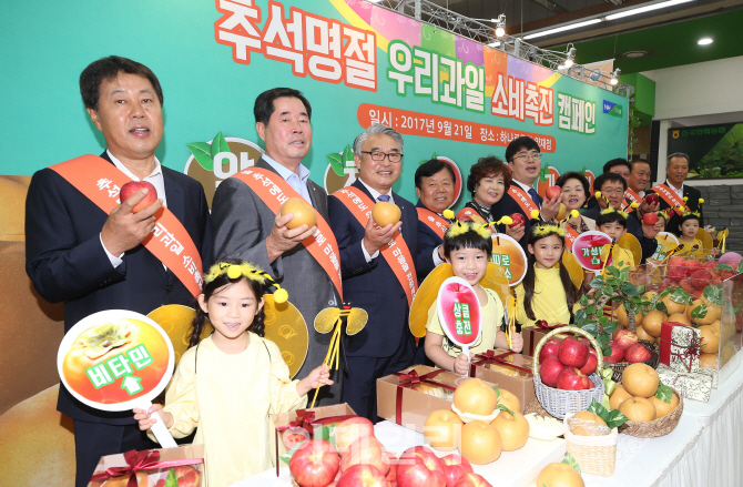 [포토]농협, '추석엔 우리과일 선물하세요'