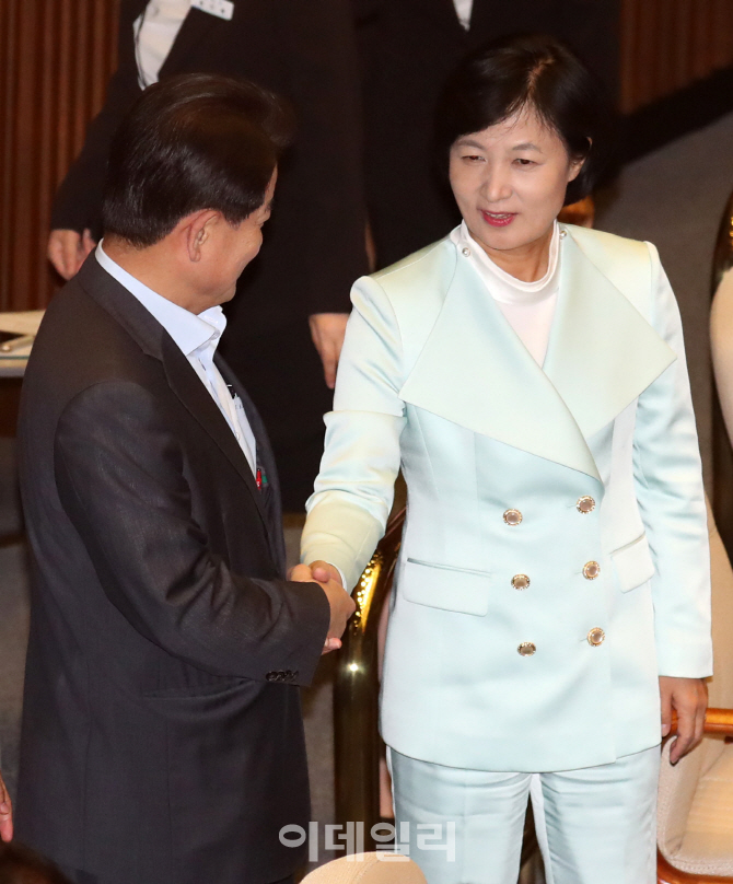 [포토]이야기 나누는 추미애 대표-정동영