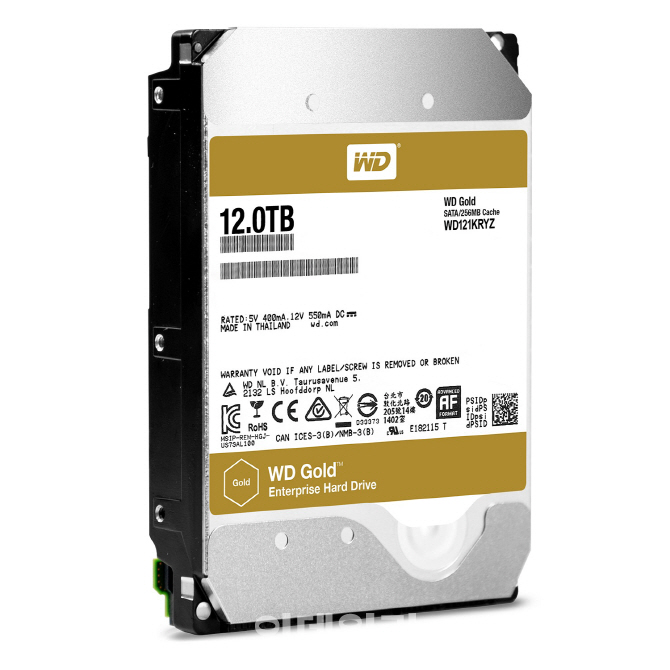 웨스턴디지털, `WD 골드 12TB` HDD 신제품 출시