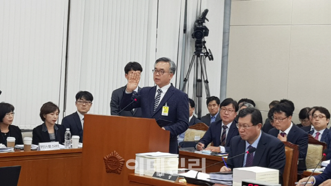 [포토]증인 선서하는 강원대 김만구 교수