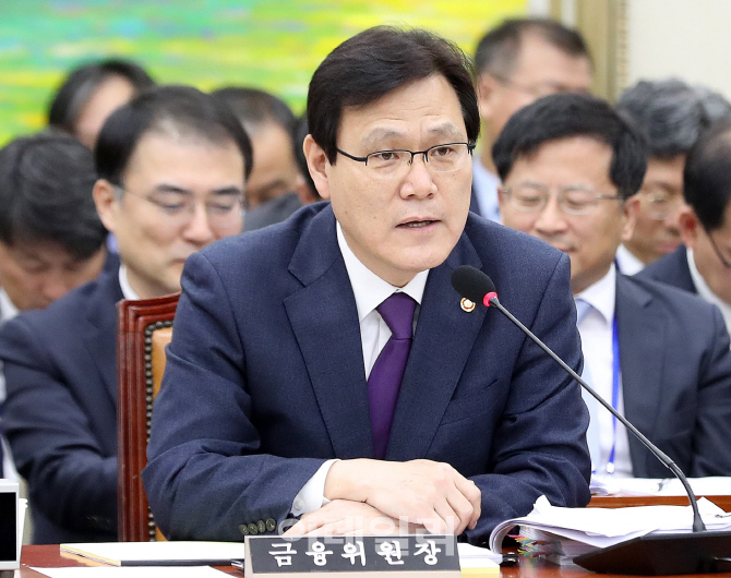 [포토]최종구 금융위원장, "이건희 차명계좌 인출·해지과정 재점검"