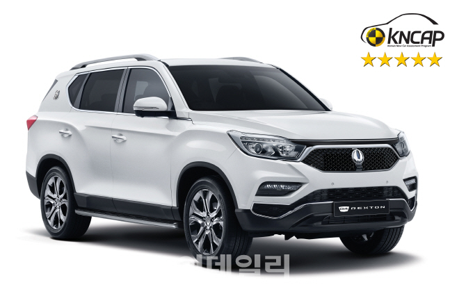 쌍용차 G4 렉스턴, 국토부 충돌안전성 최고 등급 획득