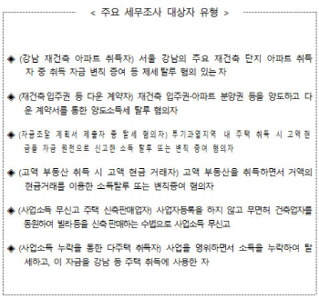 국세청, 강남 재건축 탈세혐의 255명 세무조사 착수