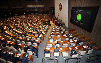 한국당 "예산, 지도부 뒷거래" 정기회 마지막 본회의서 성토