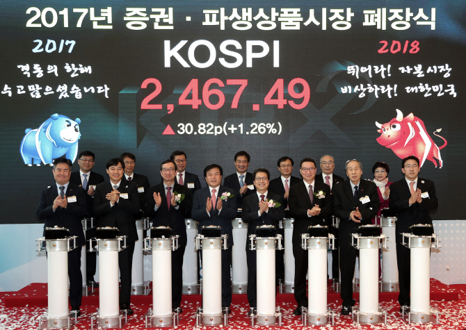 '아듀! 2017년 증시'…"박스피 돌파 등 재도약 기틀 마련했다"
