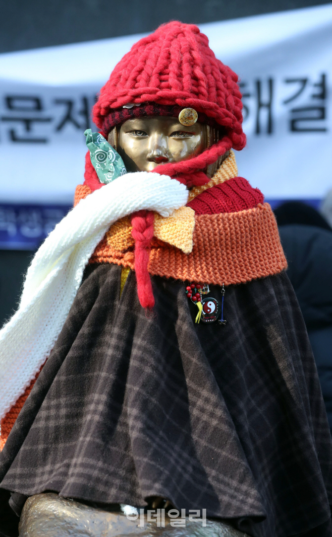 [포토]'소녀상을 위한 따뜻한 마음'
