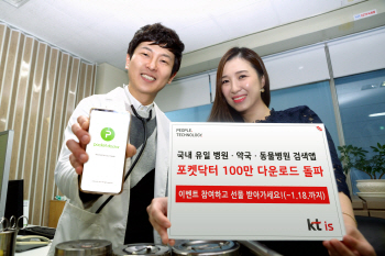 병원·약국 찾기 앱 ‘포켓닥터’, 100만 다운로드 돌파