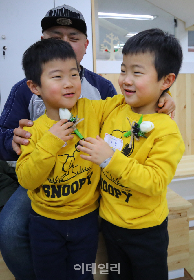 [포토]'쌍둥이의 초등학교 예비소집일'