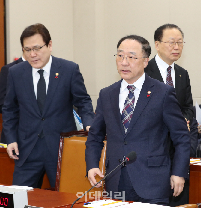 [포토]가상화폐 현안보고 위해 국회 온 최종구-홍남기-최흥식