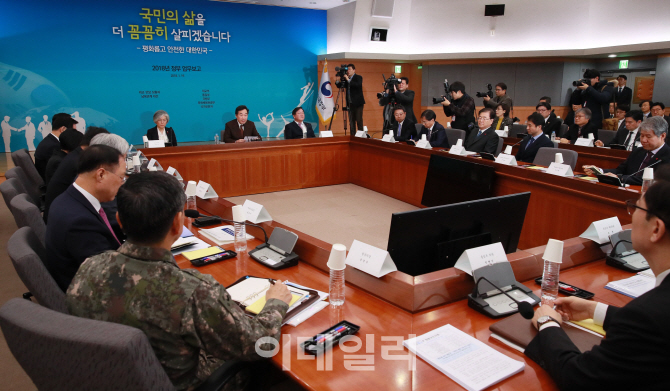 [포토]제2차 정부 업무보고, '외교·안보상황과 남북관계 개선'