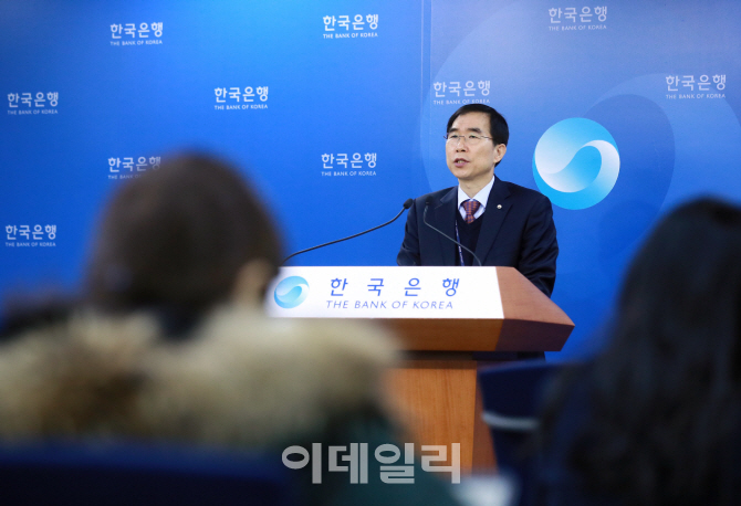 [포토]한국은행, '2017년 4/4분기 및 연간 실질 국내총생산' 발표