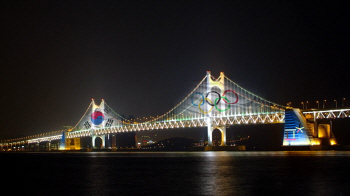 마사회, 광안대교 미디어파사드로 평창동계올림픽 응원