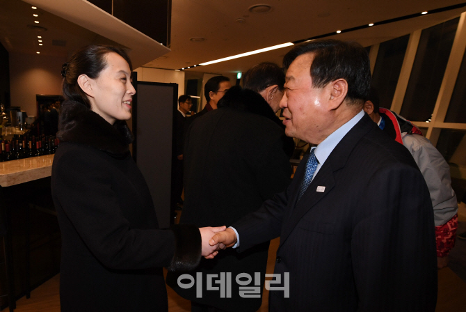 [포토]인사하는 김여정 노동당 중앙위 제1부부장