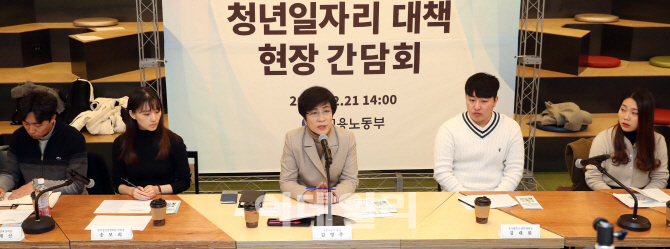 [포토]김영주 고용부 장관 '청년일자리 해법은'