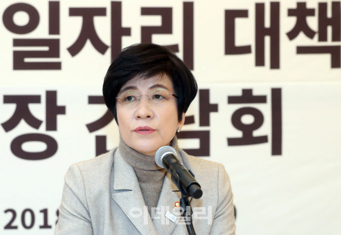 [포토]김영주 장관 '청년들을 위한 일자리는'