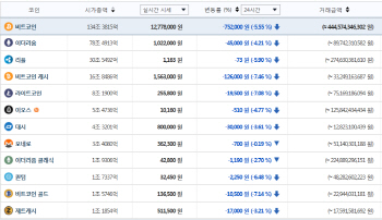 비트코인 1200만원대 밀려..가상화폐, '숨고르기' 들어서나