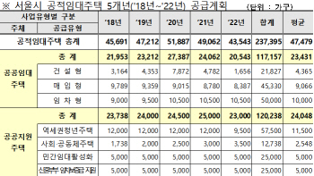 서울시, `22년까지 임대주택 24만가구 공급…청년·신혼부부·노인 대상