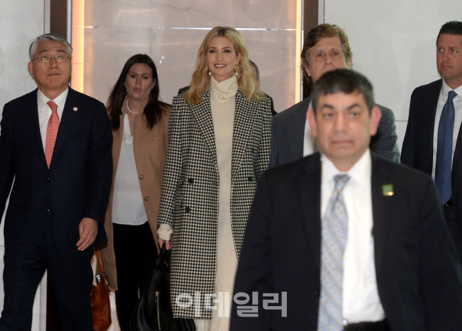 [포토]이방카 트럼프, 평창올림픽 폐막식 참석차 입국