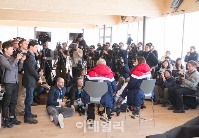 [포토]평창에서 브리핑하는 美 백악관 대변인